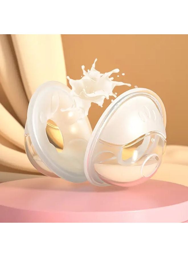 White Breast Milk Collector 2pcs Leakproof Portable Manual Expression System for Nursing Moms - Image 2